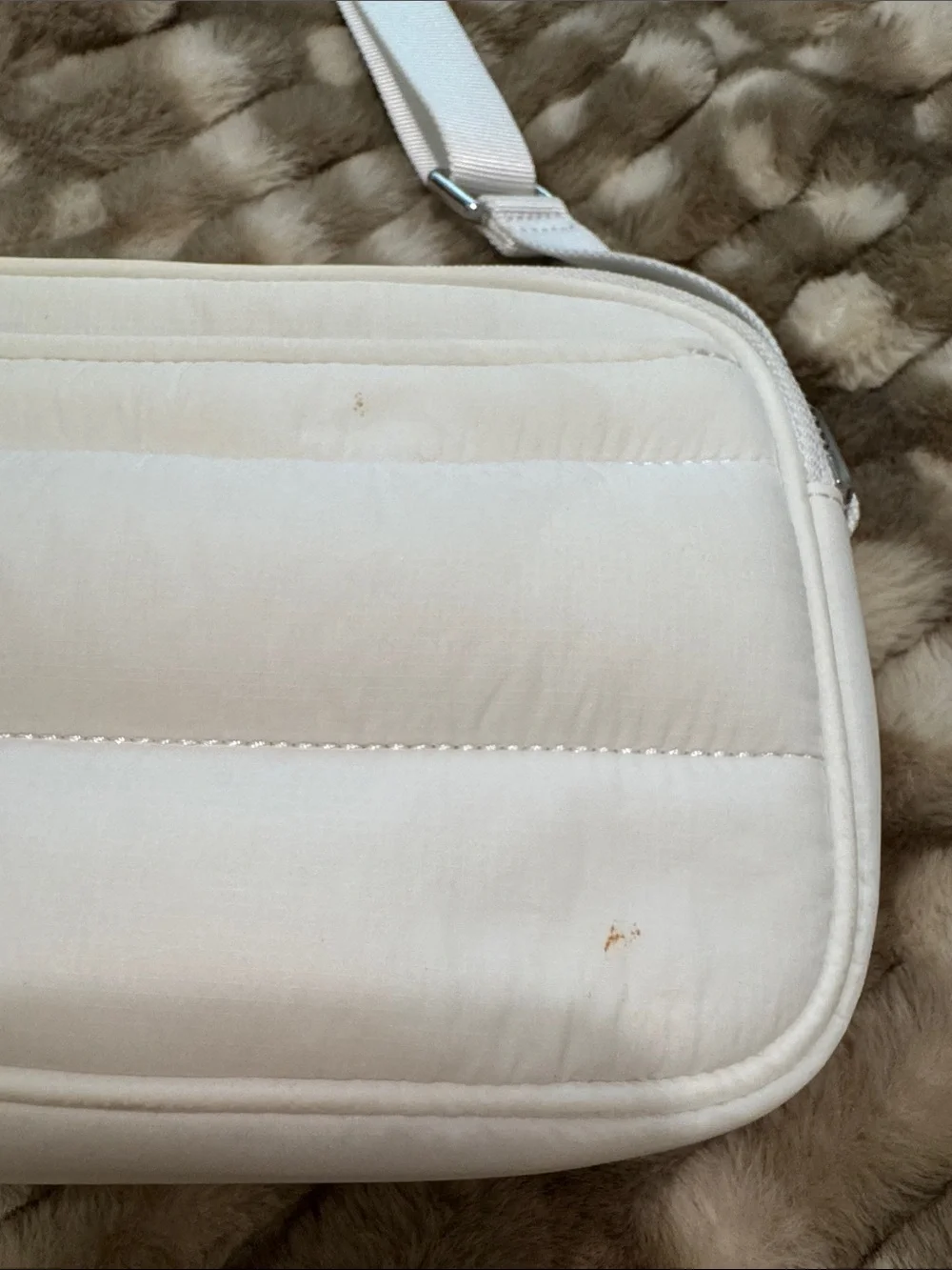 lululemon athletica White Quilted Camera Crossbody